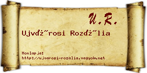 Ujvárosi Rozália névjegykártya