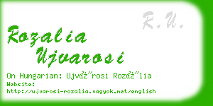 rozalia ujvarosi business card